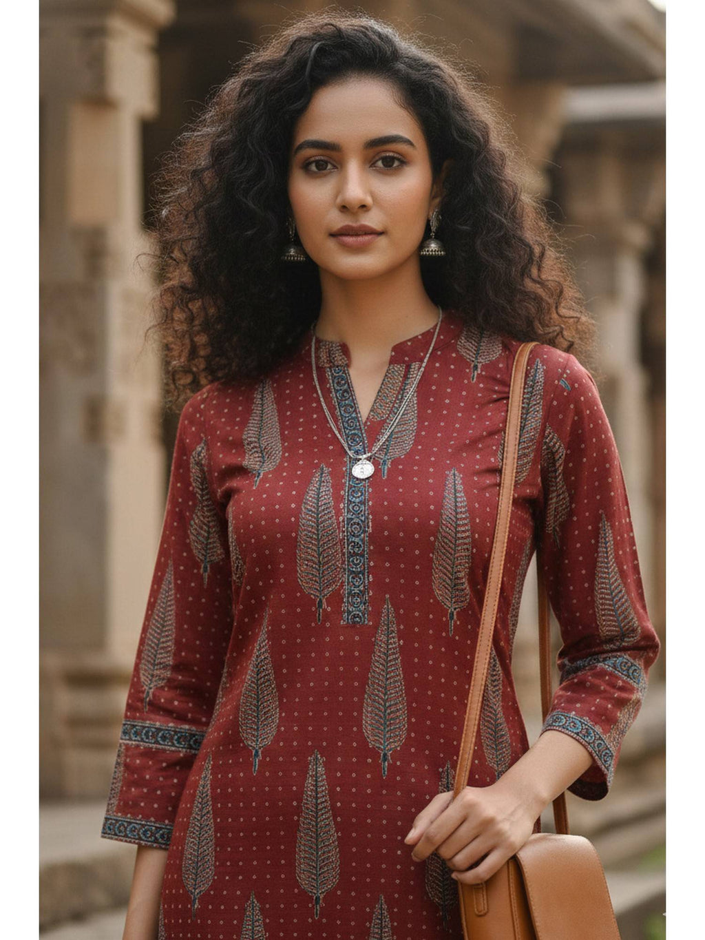 Women's Blue Cotton Jaipuri Printed Kurta | KDG - view 8