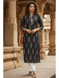 Women's Blue Cotton Jaipuri Printed Kurta | KDG - view 9