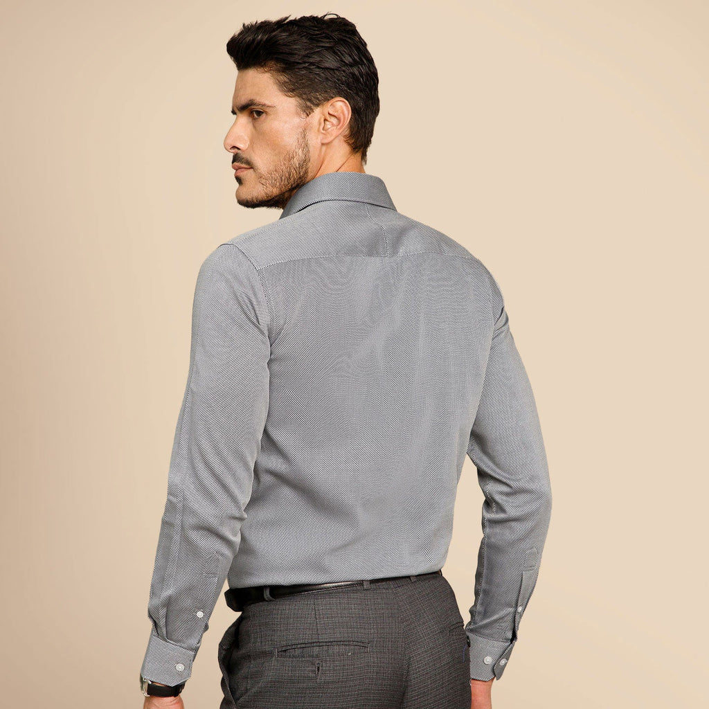Shepherd Houndstooth Shirt In Smokey Black