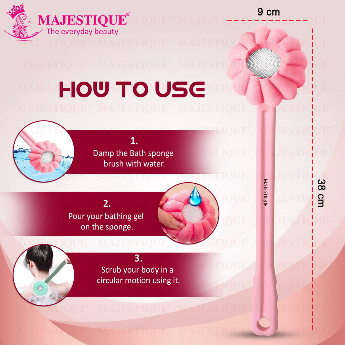Long Handle Flower Sponge | H02 - view 2
