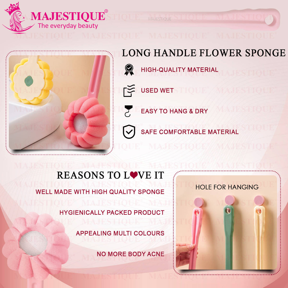 Long Handle Flower Sponge | H02 - view 4