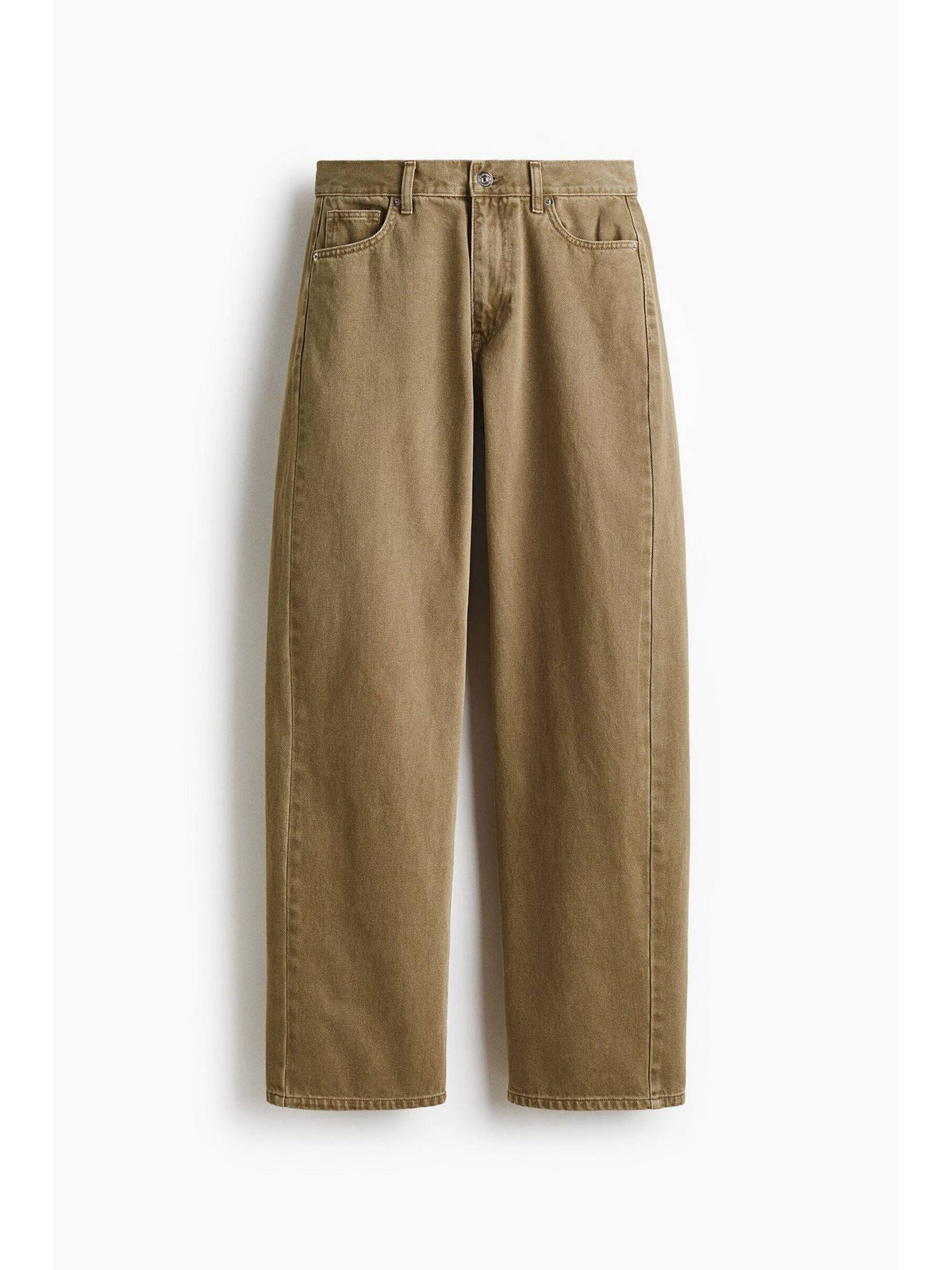 Women Beige Baggy Barrel Regular Waist Jeans | BG78 - view 5