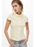 Women White Cap-sleeved shirt | S67 - view 12