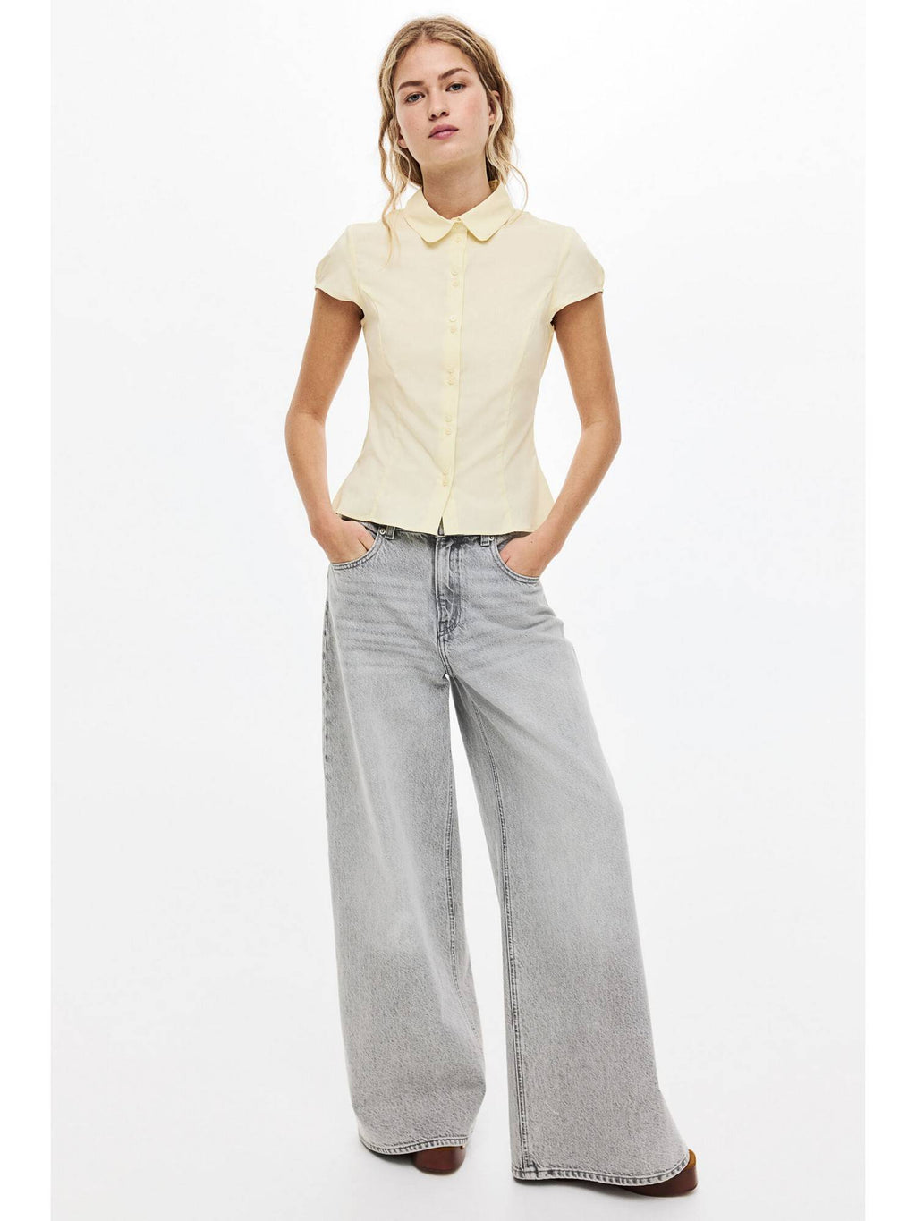 Women White Cap-sleeved shirt | S67 - view 13