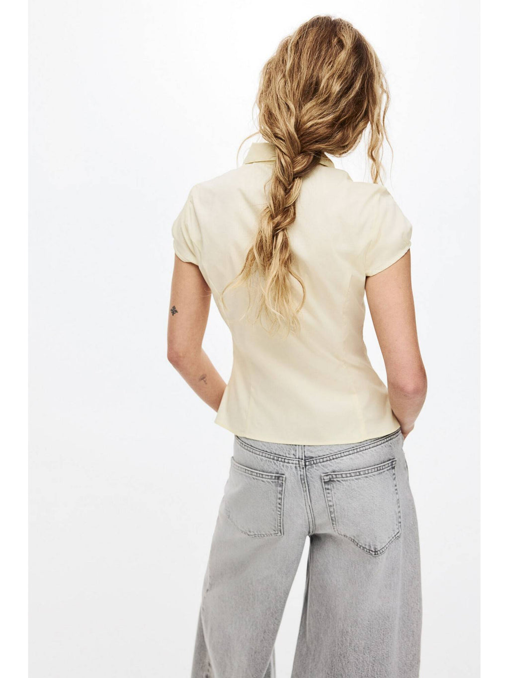 Women White Cap-sleeved shirt | S67 - view 14
