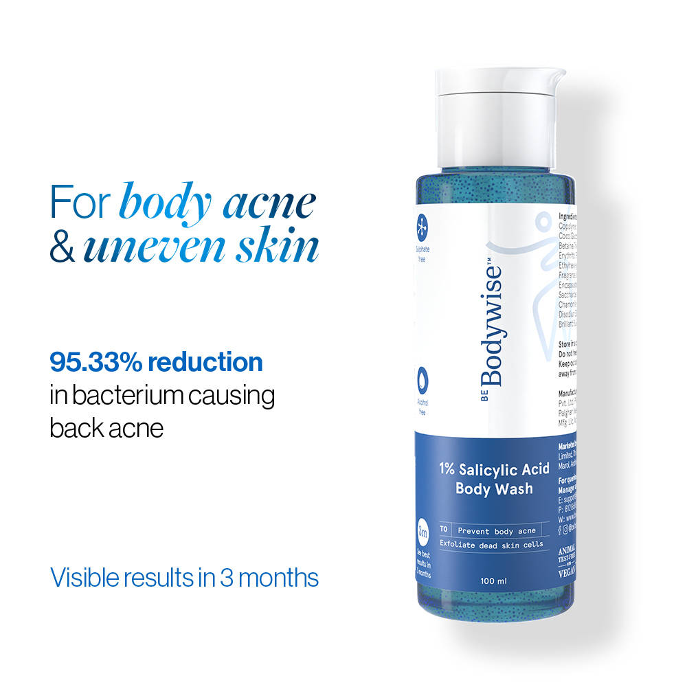 1% Salicylic Acid Body Wash, Treats Body Acne & Strawberry Skin - Exfoliating Shower Gel | BWS9 - view 1
