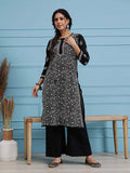 Hand Embroidered White Cotton Lucknowi Chikan Kurta (XS) (A411181) | KDG - view 44