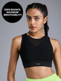 High Impact Mesh Sports Bra with Full Coverage Support in KICASKN™ Fabric | sb09 - view 1