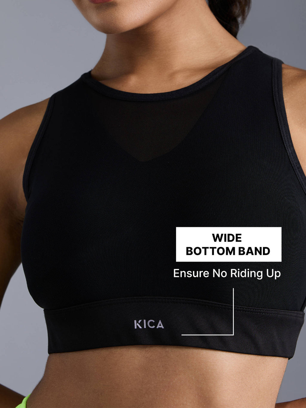 High Impact Mesh Sports Bra with Full Coverage Support in KICASKN™ Fabric | sb09 - view 5