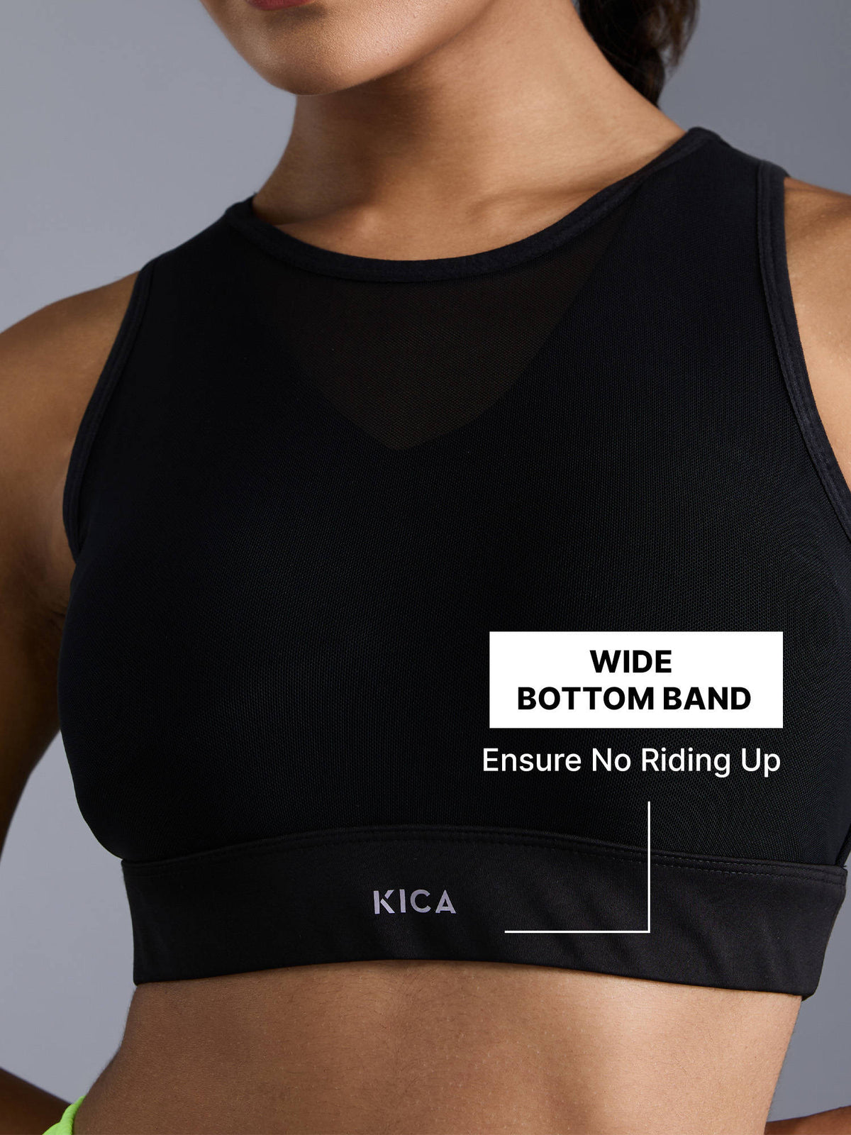 High Impact Mesh Sports Bra with Full Coverage Support in KICASKN™ Fabric | sb09 - view 5