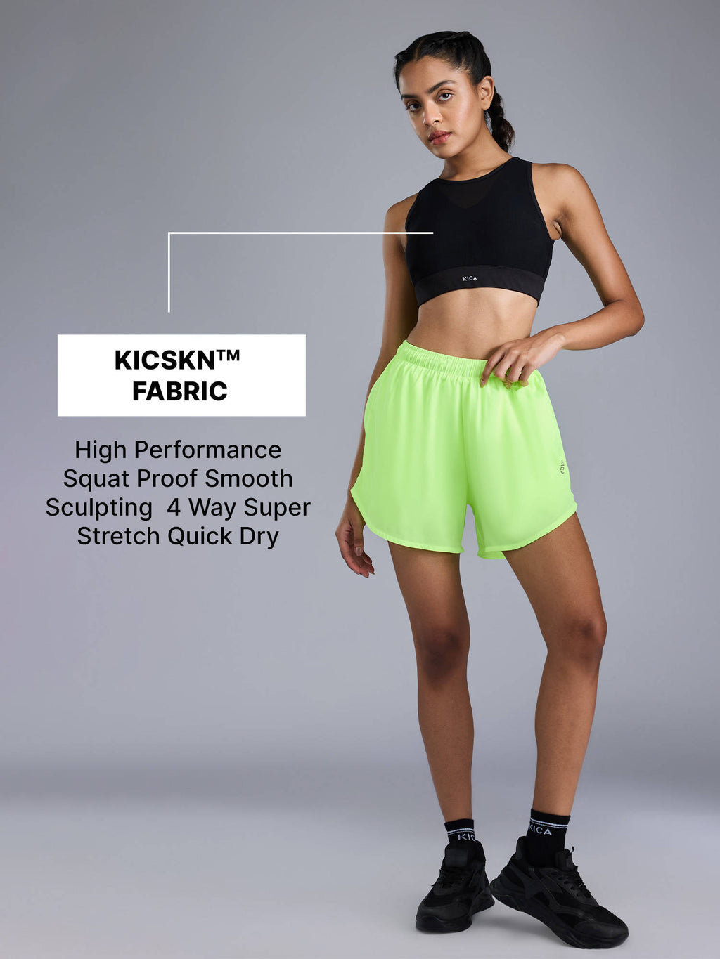 High Impact Mesh Sports Bra with Full Coverage Support in KICASKN™ Fabric | sb09 - view 6