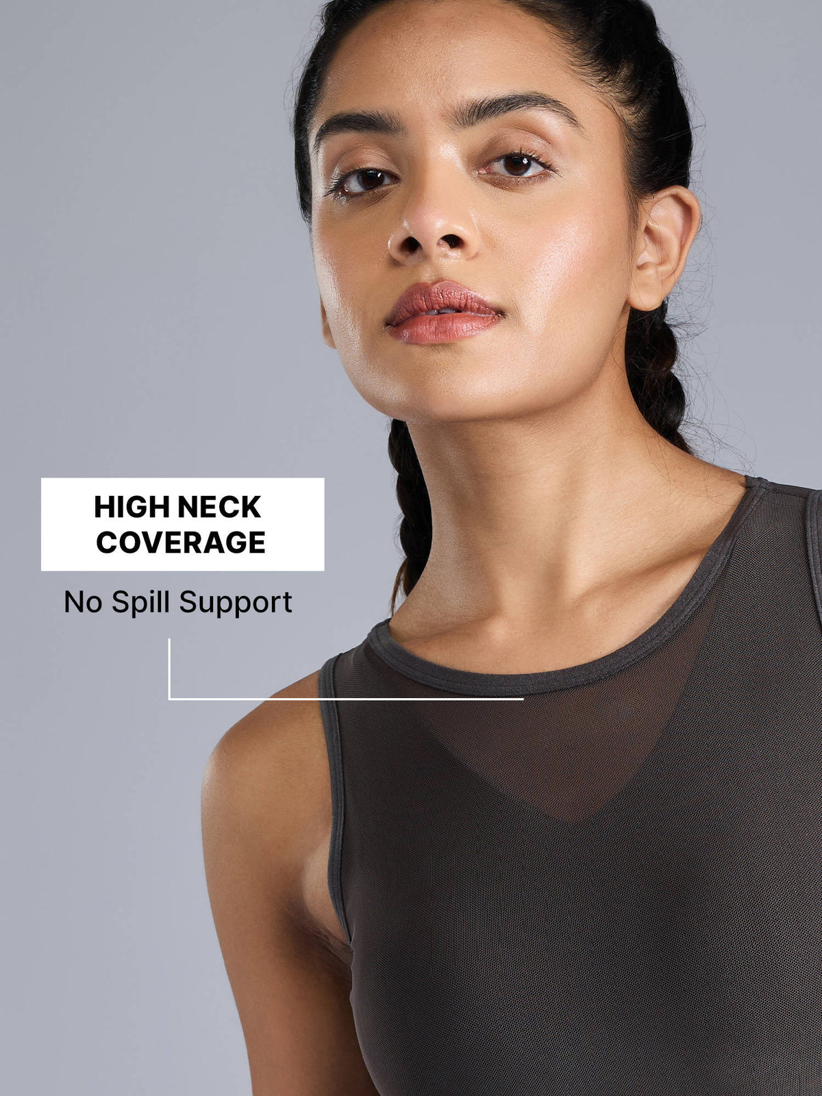 High Impact Mesh Sports Bra with Full Coverage Support in KICASKN™ Fabric | sb09 - view 10