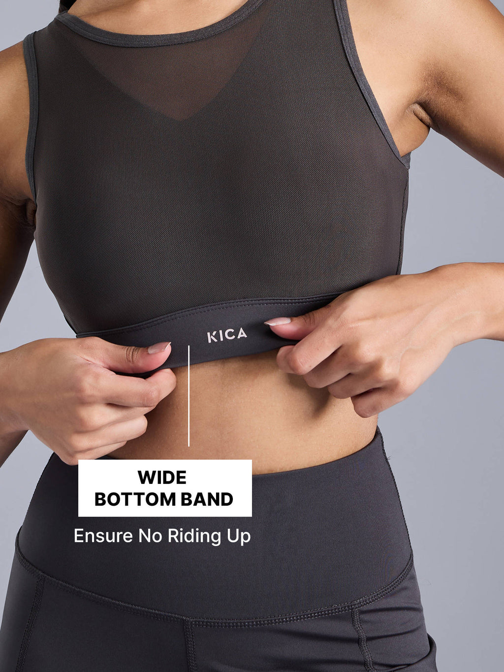 High Impact Mesh Sports Bra with Full Coverage Support in KICASKN™ Fabric | sb09 - view 11