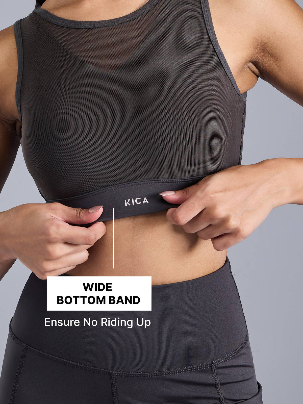 High Impact Mesh Sports Bra with Full Coverage Support in KICASKN™ Fabric | sb09 - view 11