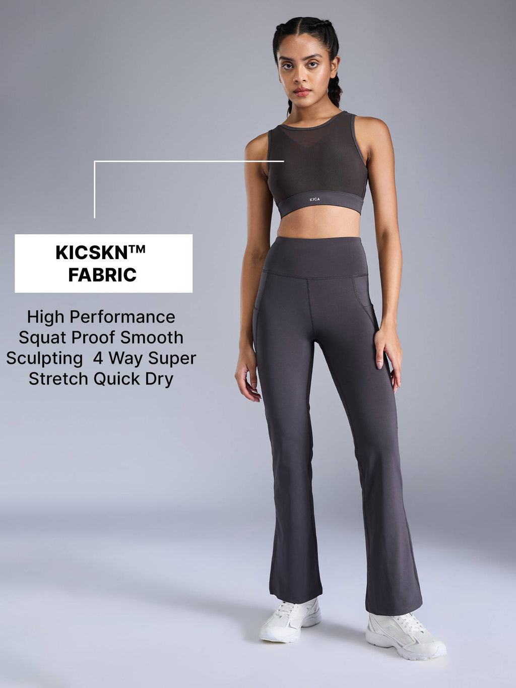 High Impact Mesh Sports Bra with Full Coverage Support in KICASKN™ Fabric | sb09 - view 12