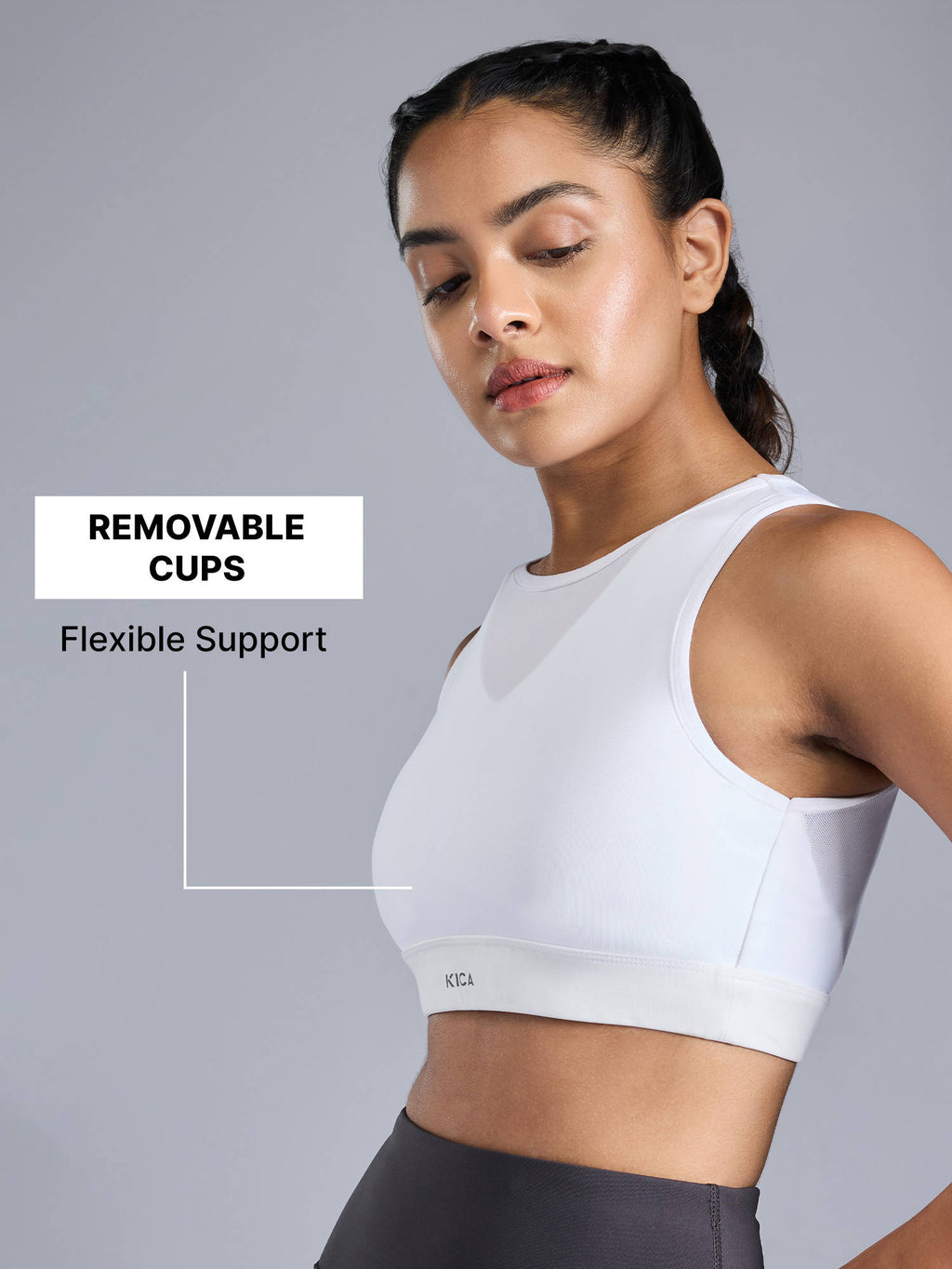 High Impact Mesh Sports Bra with Full Coverage Support in KICASKN™ Fabric | sb09 - view 20