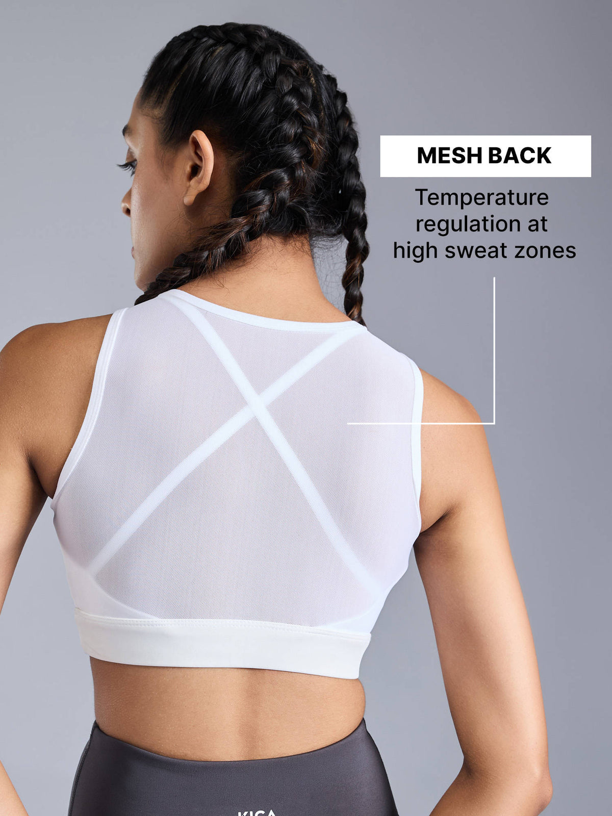 High Impact Mesh Sports Bra with Full Coverage Support in KICASKN™ Fabric | sb09 - view 21