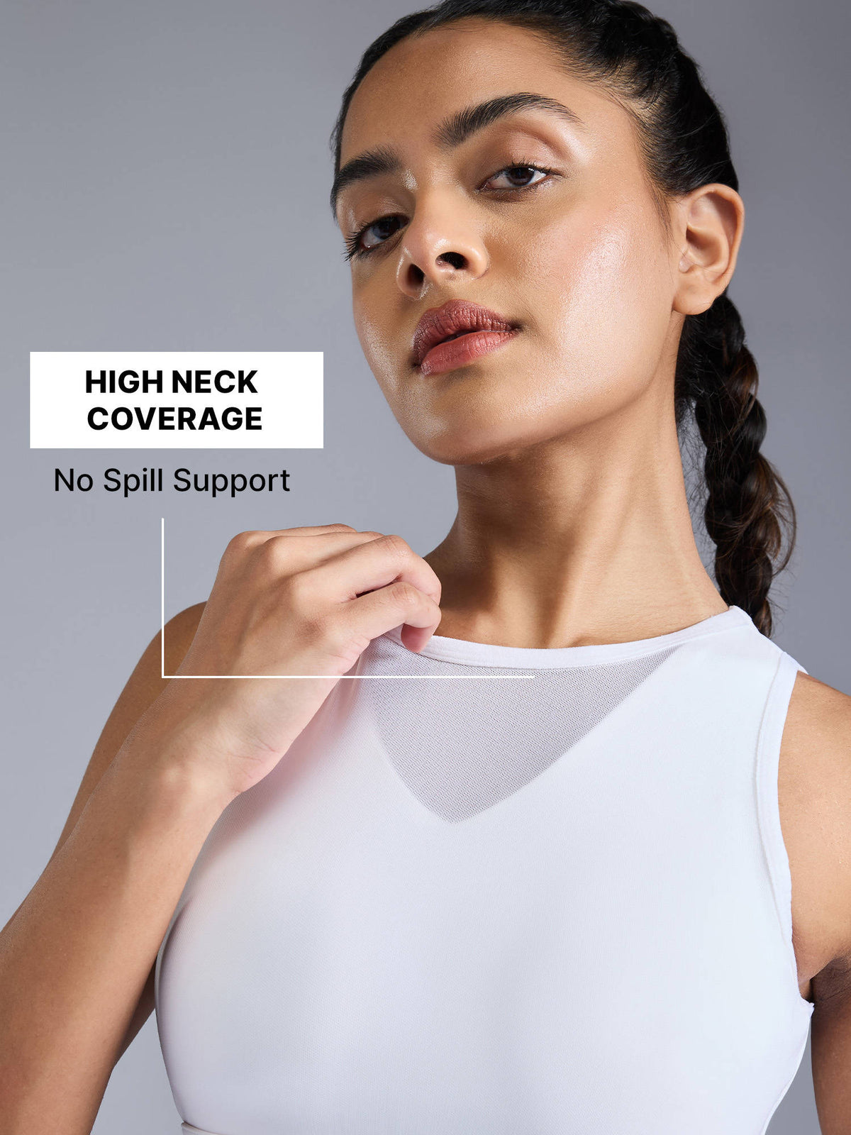High Impact Mesh Sports Bra with Full Coverage Support in KICASKN™ Fabric | sb09 - view 22