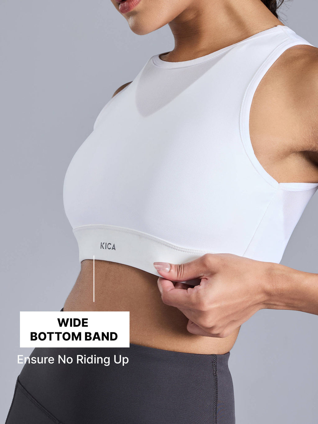 High Impact Mesh Sports Bra with Full Coverage Support in KICASKN™ Fabric | sb09 - view 23