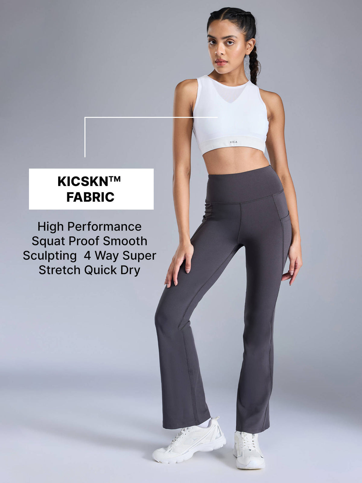 High Impact Mesh Sports Bra with Full Coverage Support in KICASKN™ Fabric | sb09 - view 24