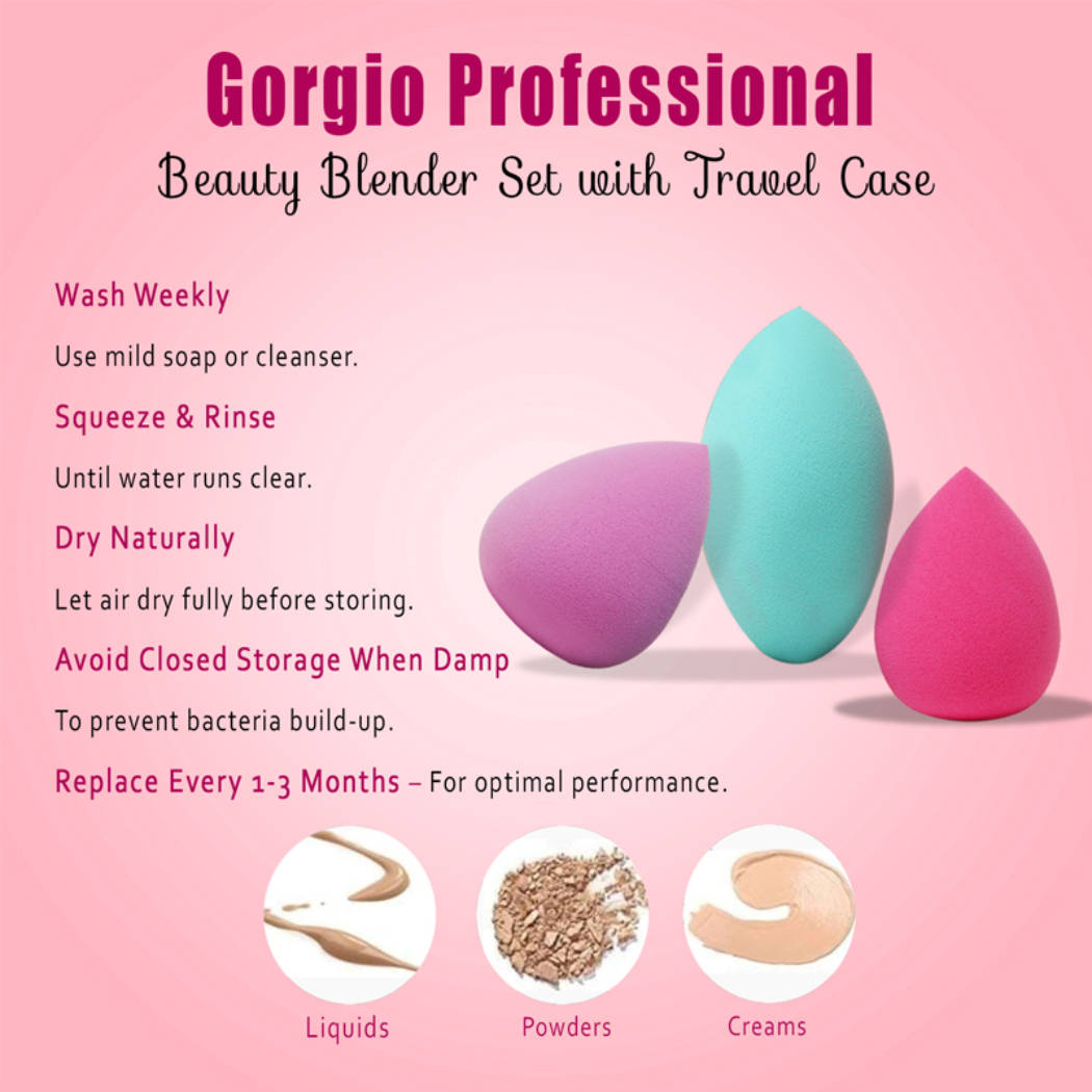 Blender Makeup Applicator Sponge, Puff-GPBC502-3pcs (Color Shape May Vary) | T32 - view 5
