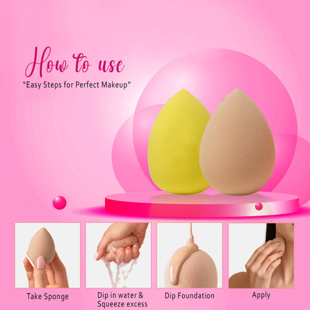 Blender Makeup Applicator Sponge, Puff-GPBC502-3pcs (Color Shape May Vary) | T32 - view 6