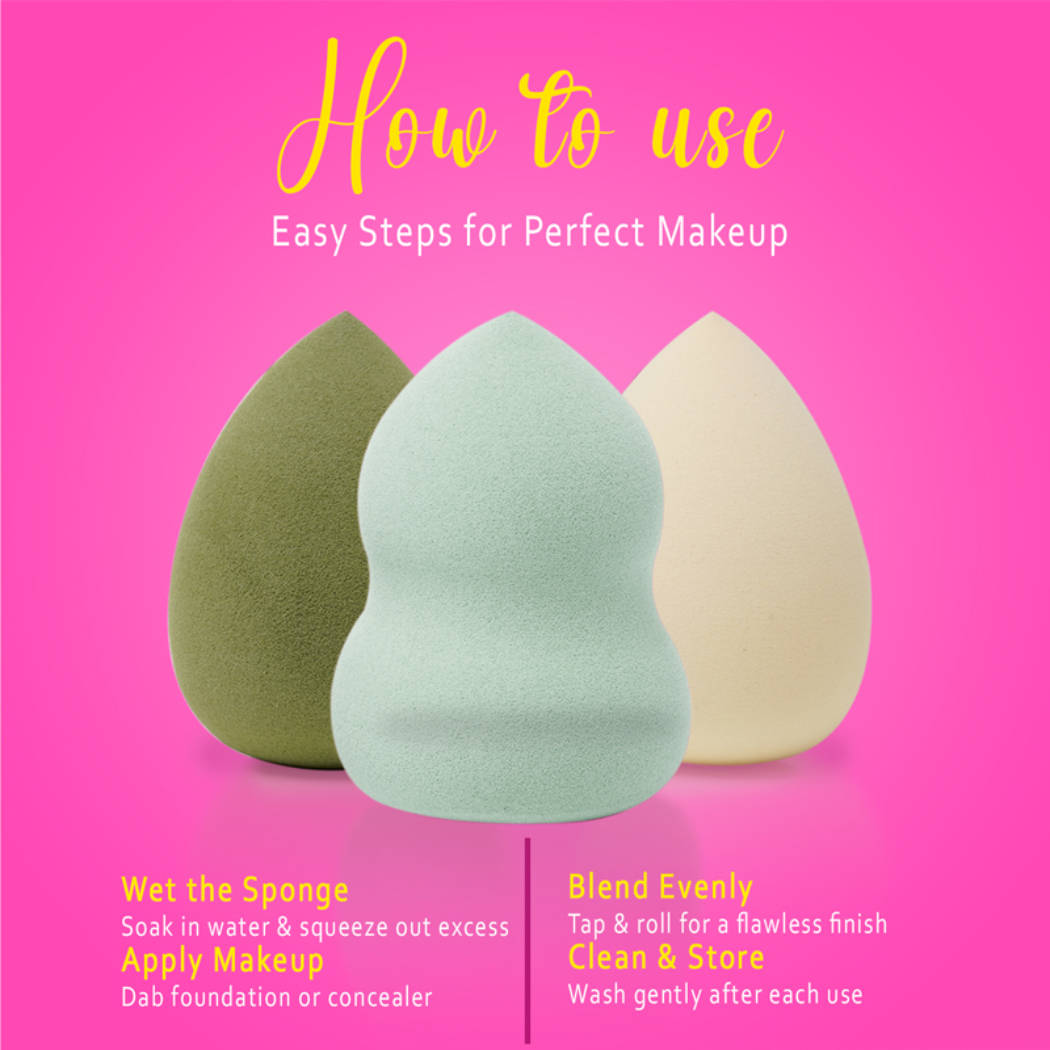 Beauty Applicator Case Makeup Sponge, Puff-GPBC503-Pack 6 (Color Shape May Vary) | T32 - view 4