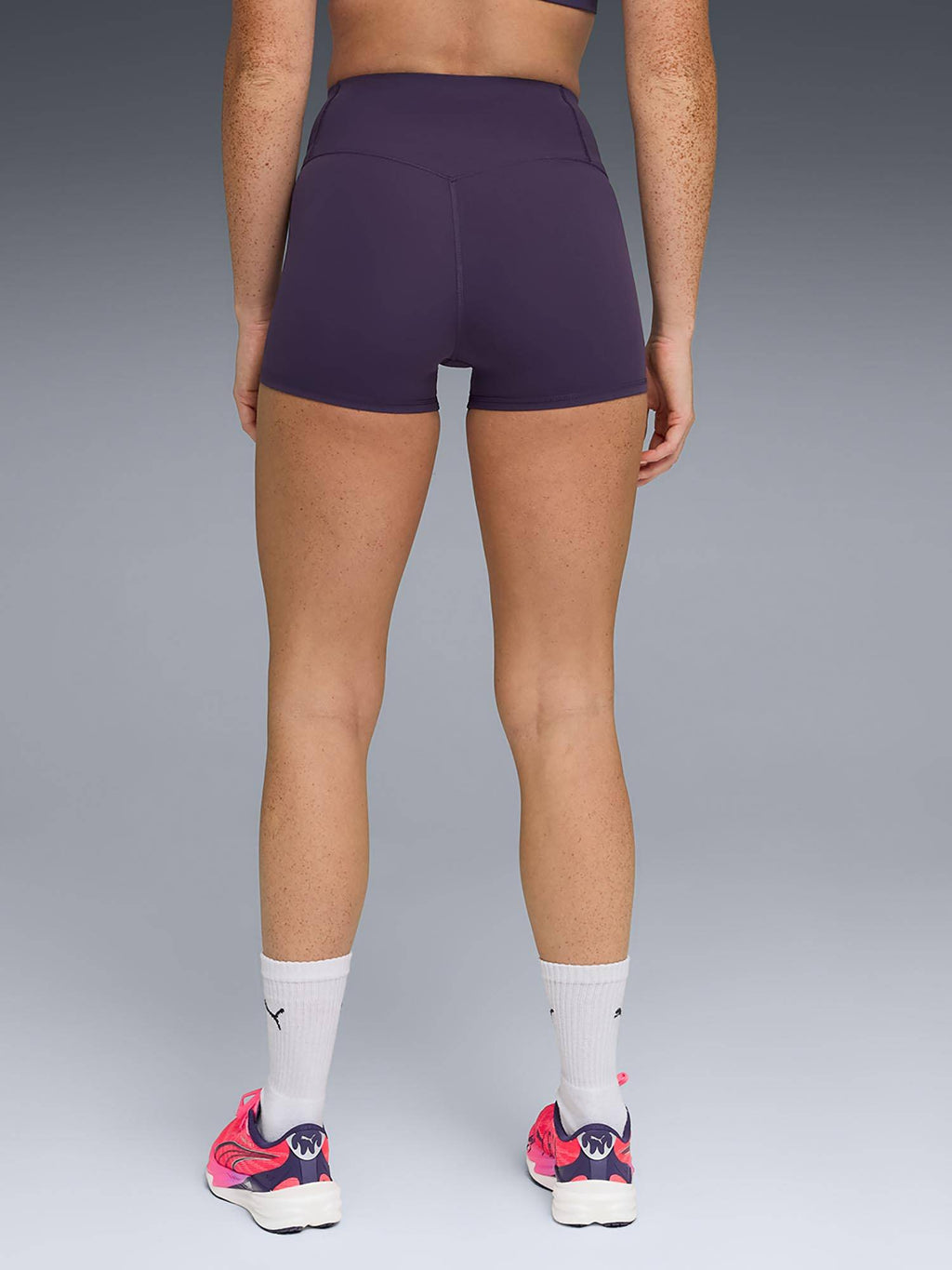 Black Solid Mid Waist Fitted Short - view 9