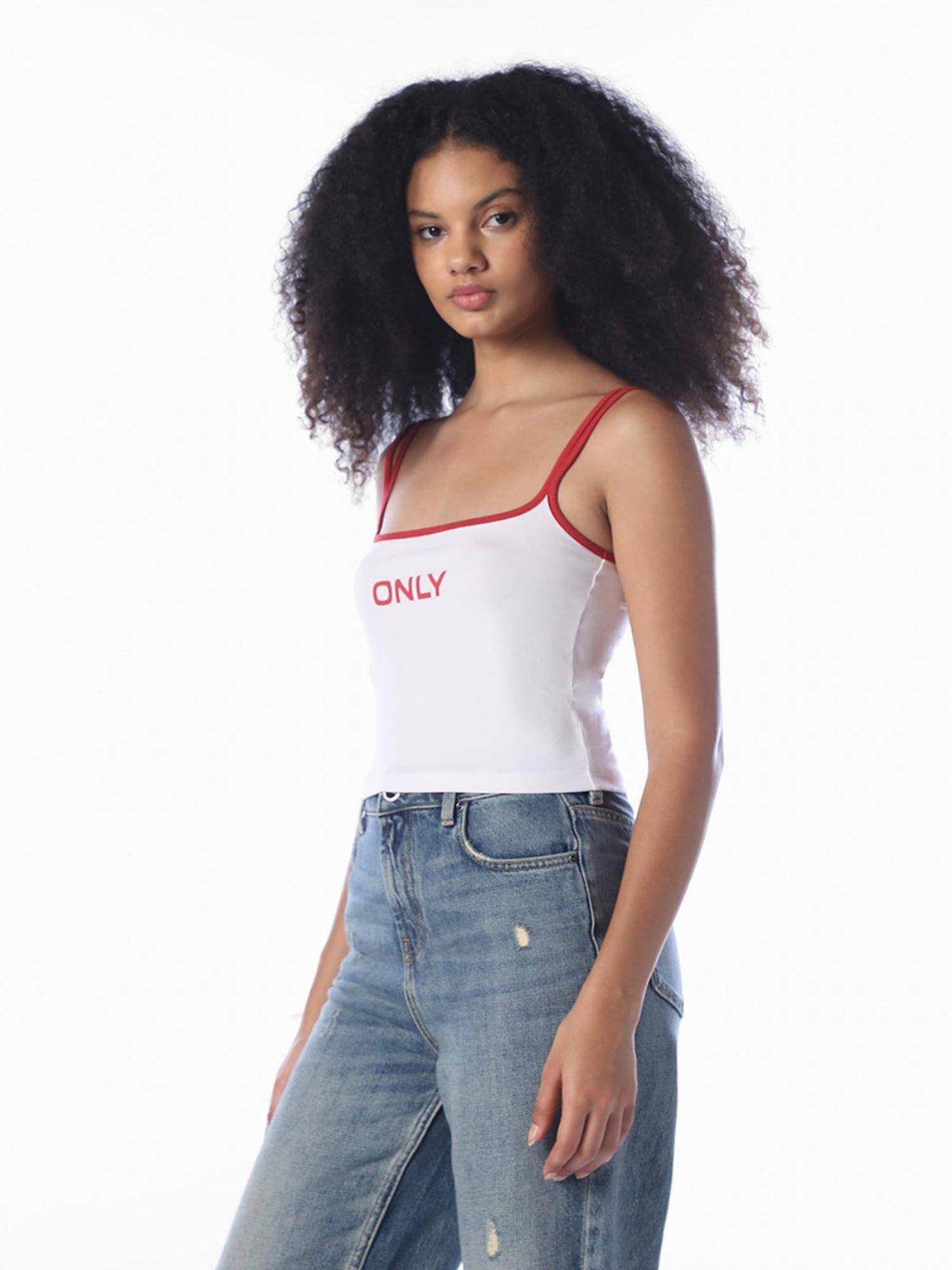 White Typography Casual Crop Top | O24 - view 4