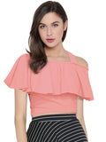 White Polyester Solid Crop Top For Women | CT61 - view 11