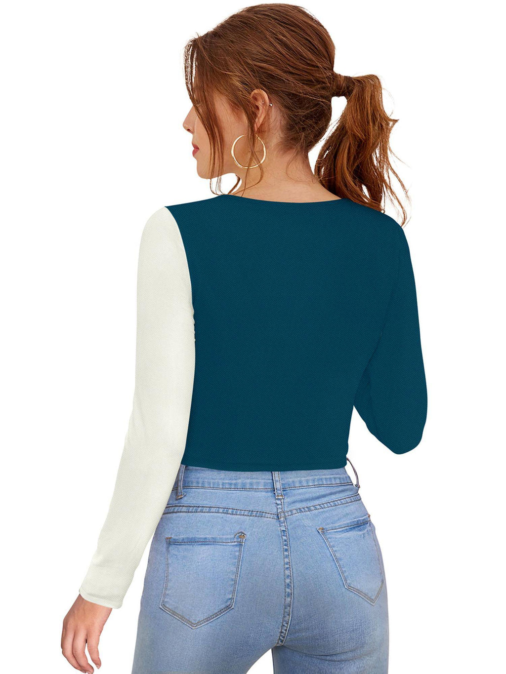 Brown Polyester Solid Crop Top For Women | CT61 - view 8