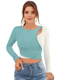 Brown Polyester Solid Crop Top For Women | CT61 - view 9