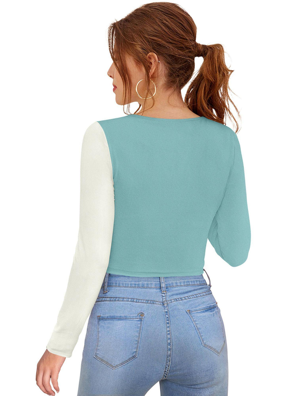 Brown Polyester Solid Crop Top For Women | CT61 - view 12