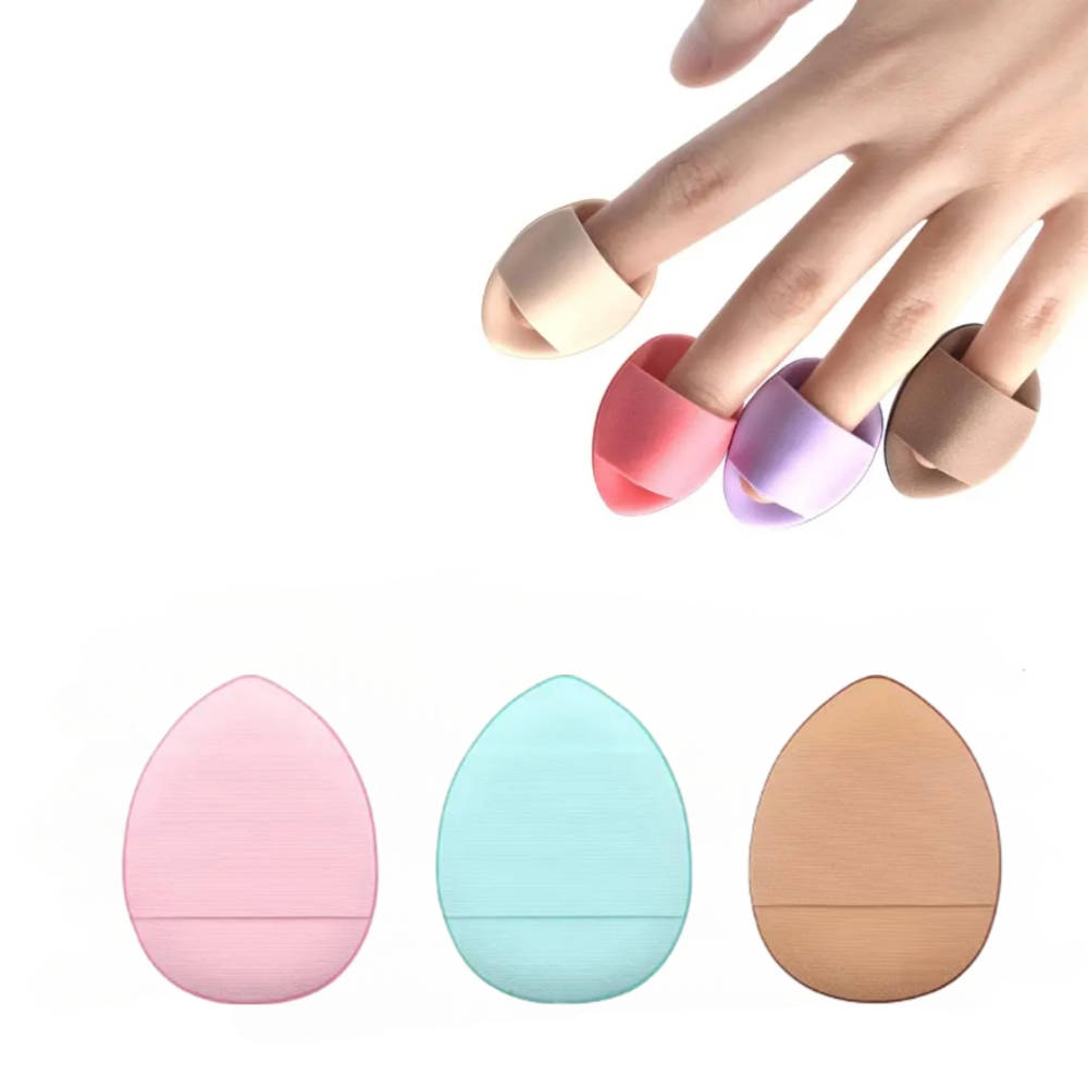 Mini Finger Puff Makeup Application Tools Color - Pack Of 3 | T32 - view 1