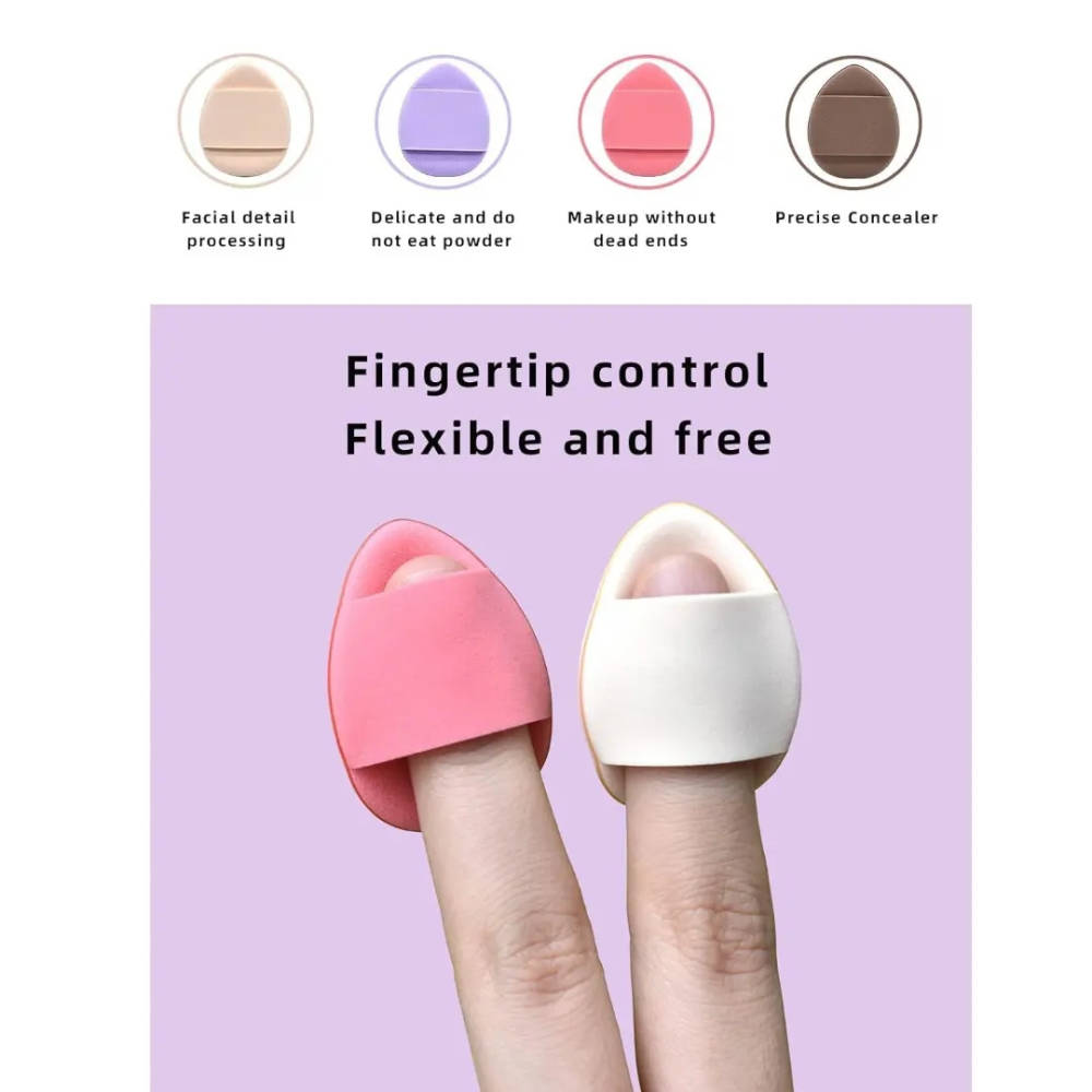 Mini Finger Puff Makeup Application Tools Color - Pack Of 3 | C83 - view 2