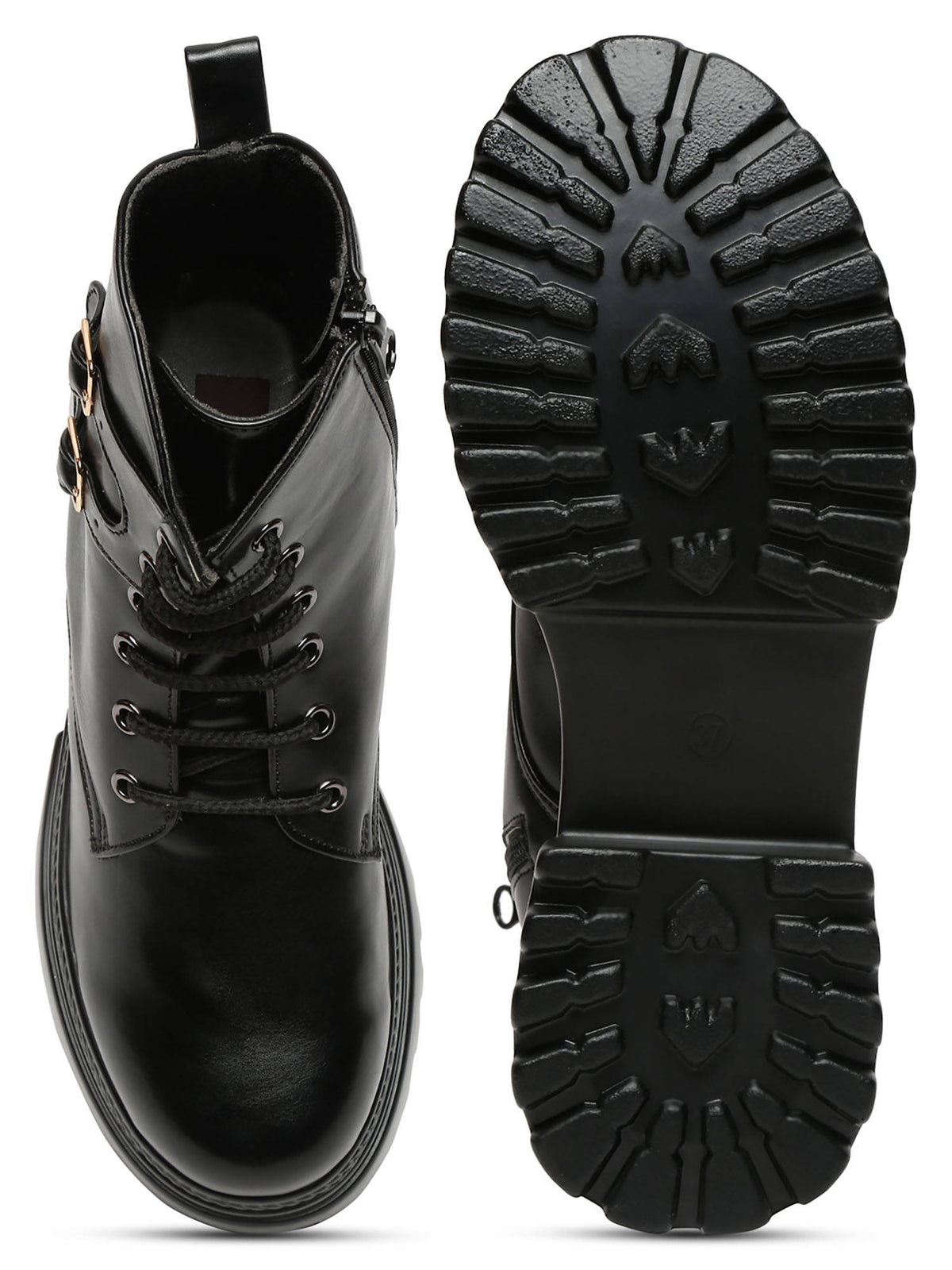 Solid Pink Brogues Boots | BT61 - view 20