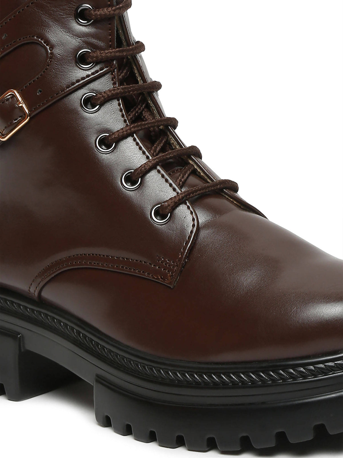Solid Black Brogues Boots | BT61 - view 11