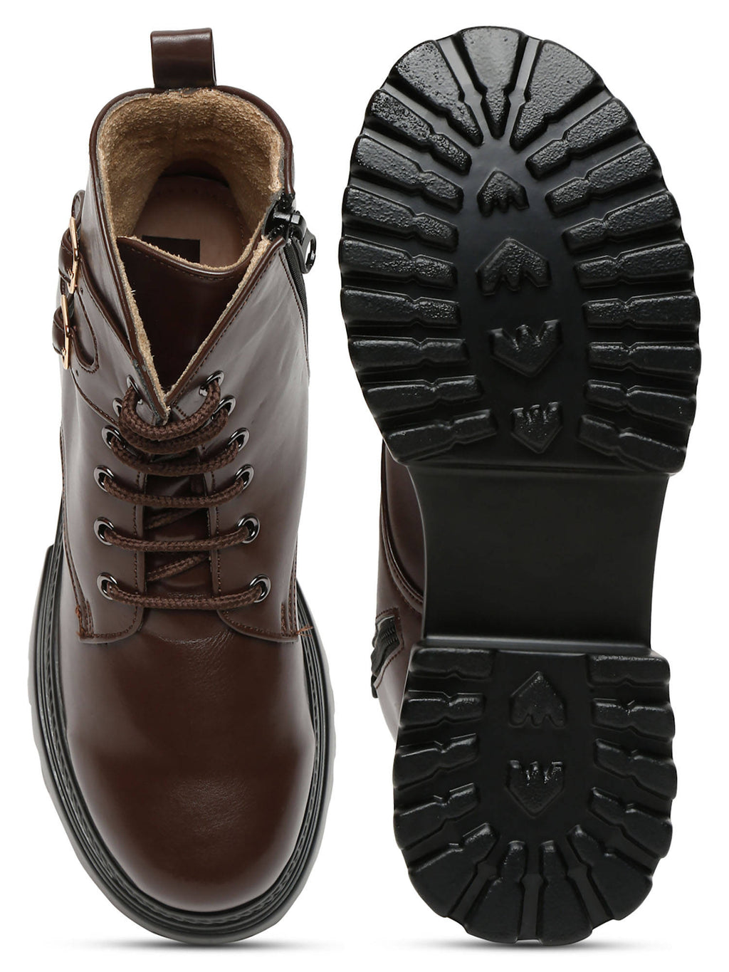Solid Black Brogues Boots | BT61 - view 13