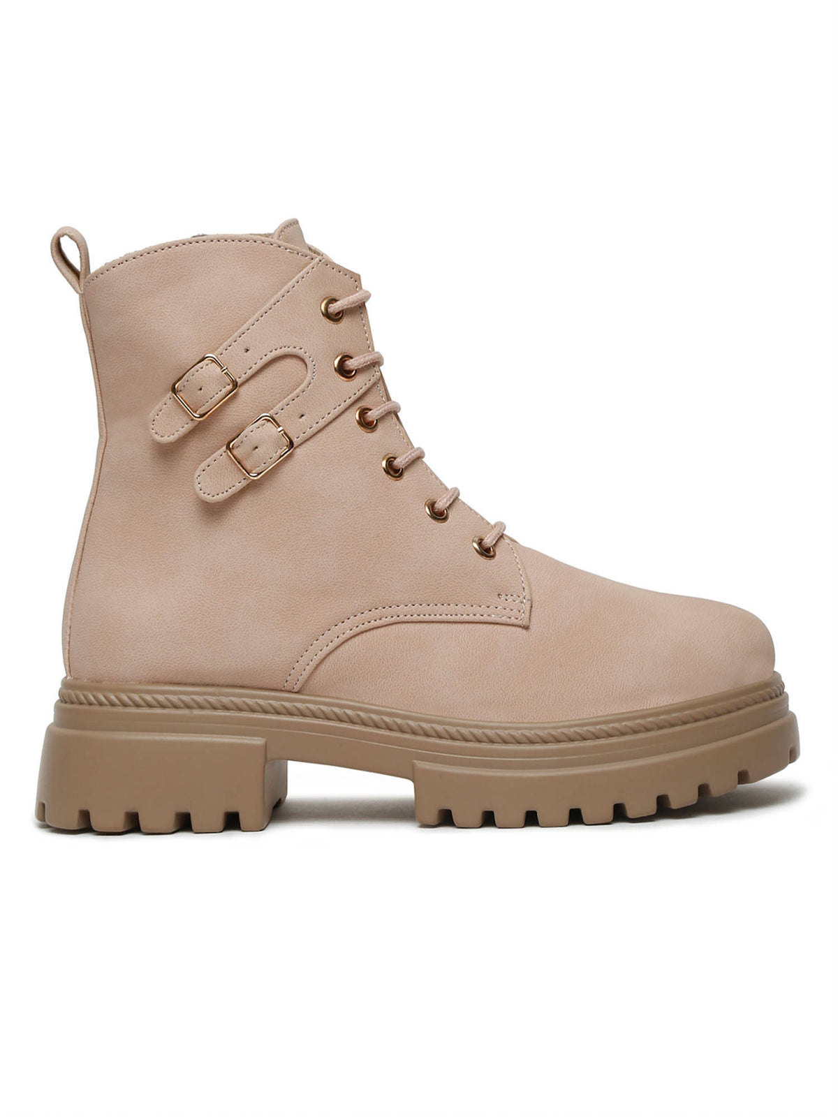 Solid Pink Brogues Boots | BT61 - view 9