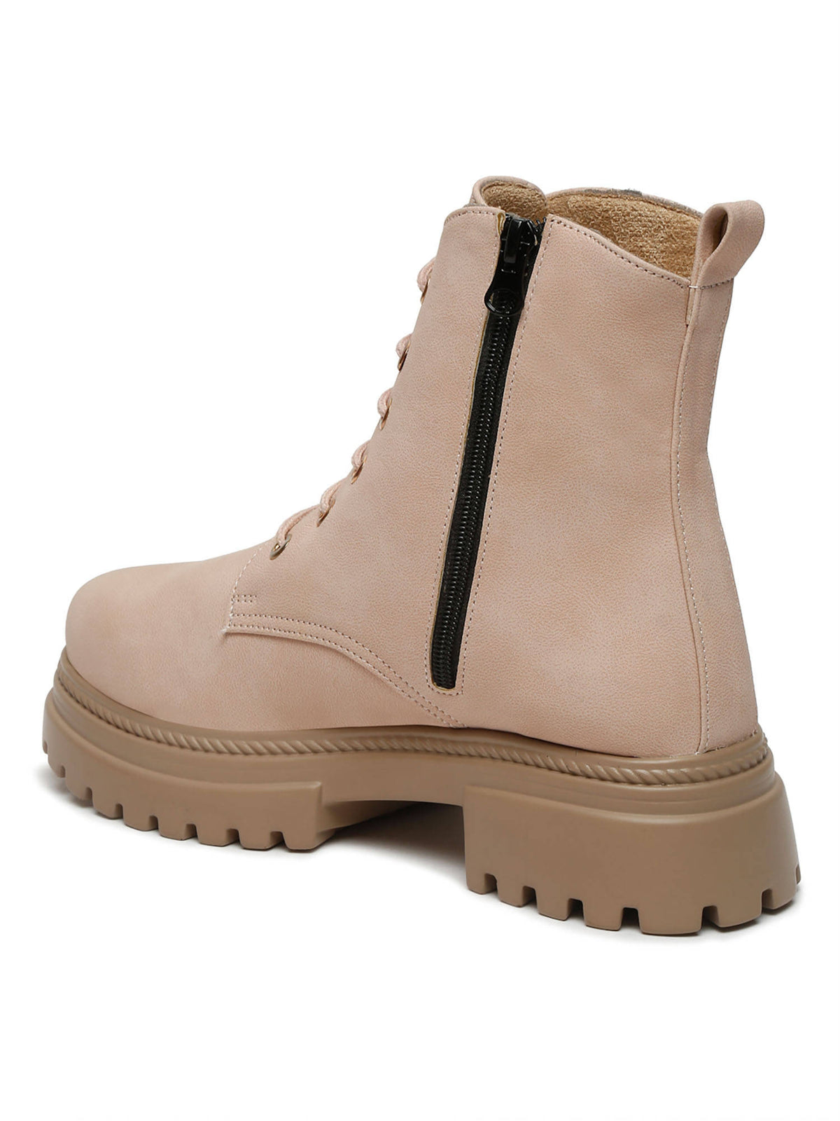 Solid Pink Brogues Boots | BT61 - view 12