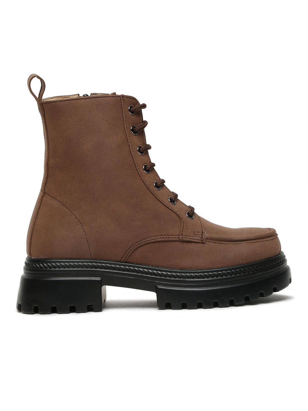 Brown Solid Brogue Boots | BT61 - view 2
