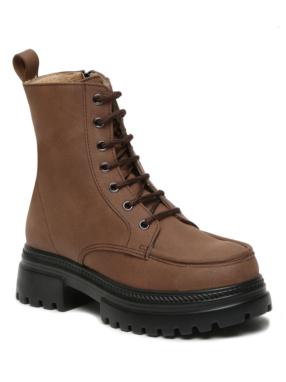 Cream Solid Brogue Boots | BT61 - view 16