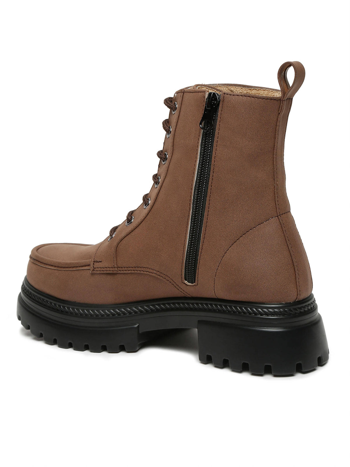 Brown Solid Brogue Boots | BT61 - view 5
