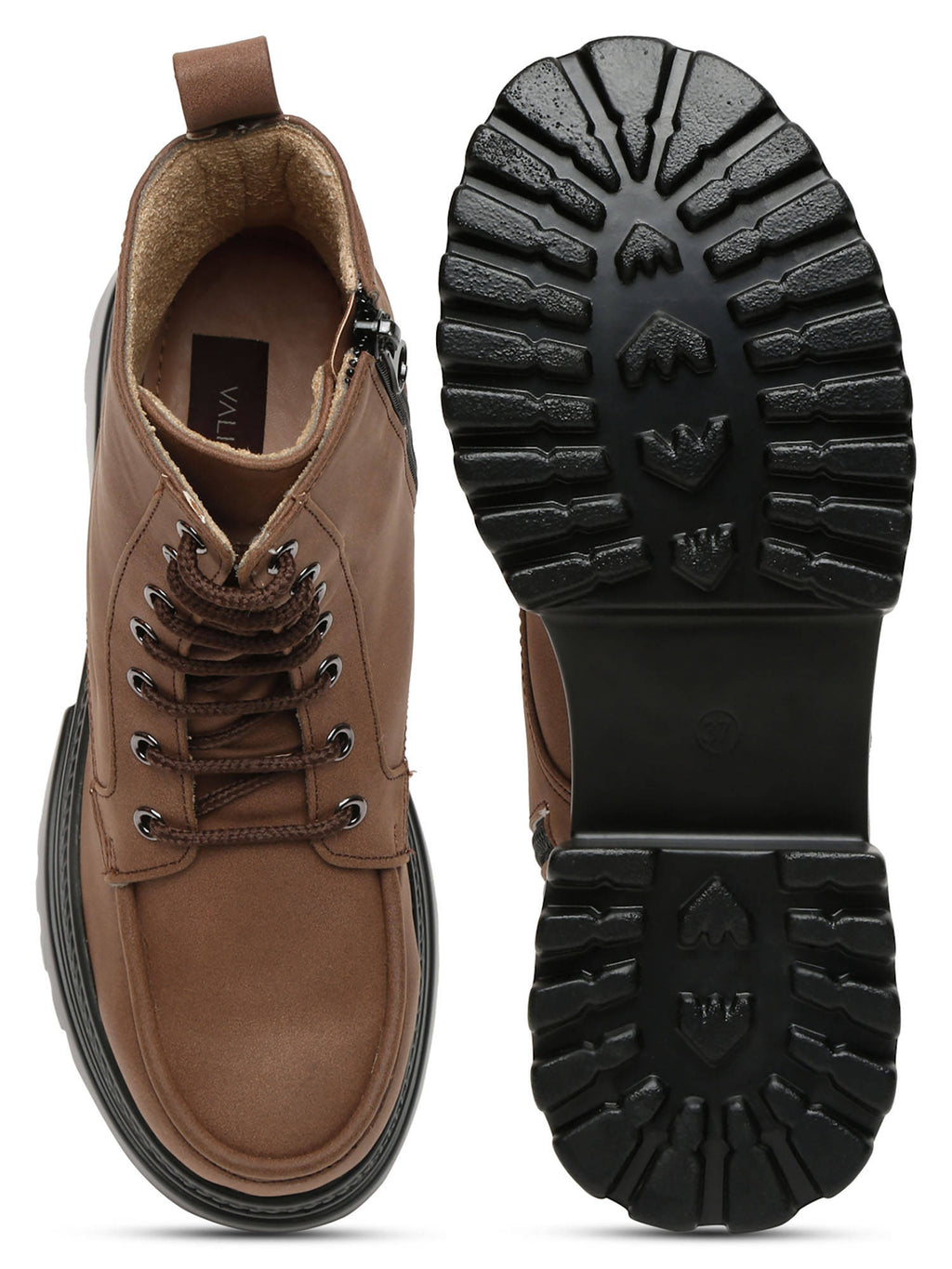Brown Solid Brogue Boots | BT61 - view 6