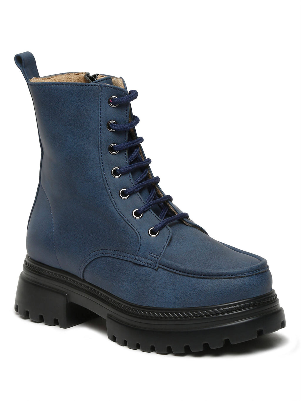 Black Solid Brogue Boots | BT61 - view 10