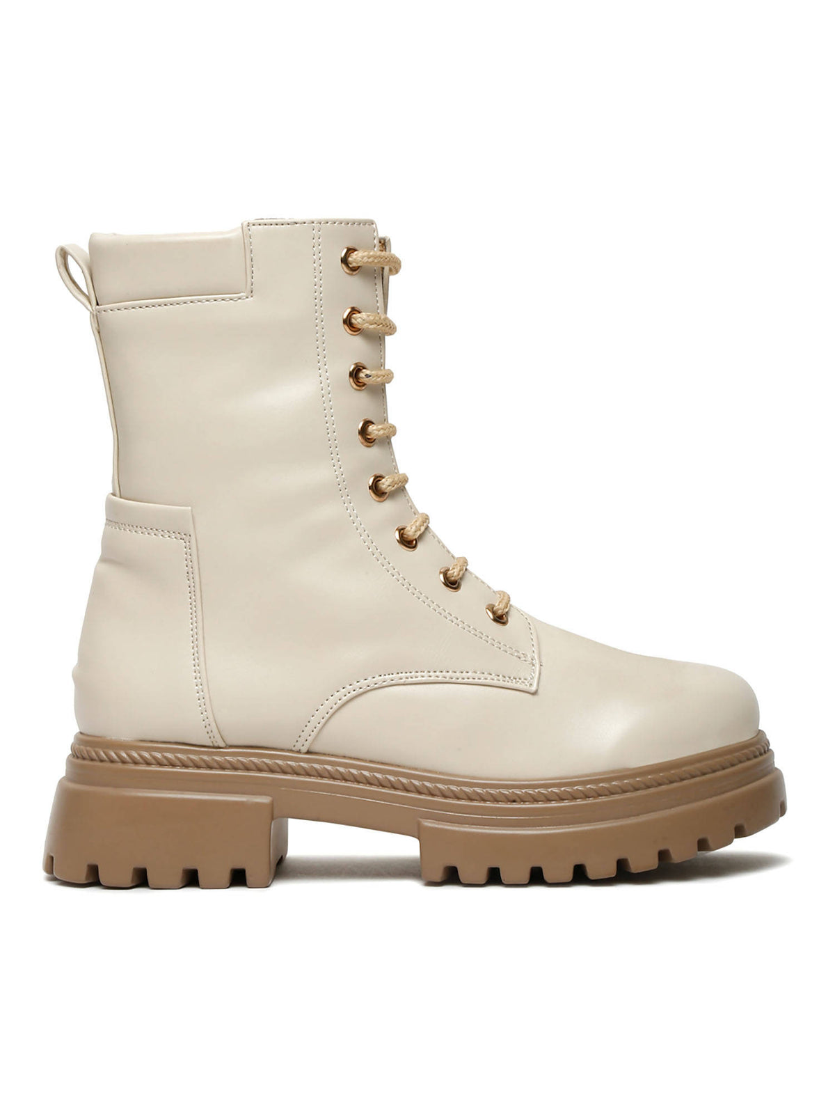Cream Lace-Ups Brogues Boots | BT61 - view 2