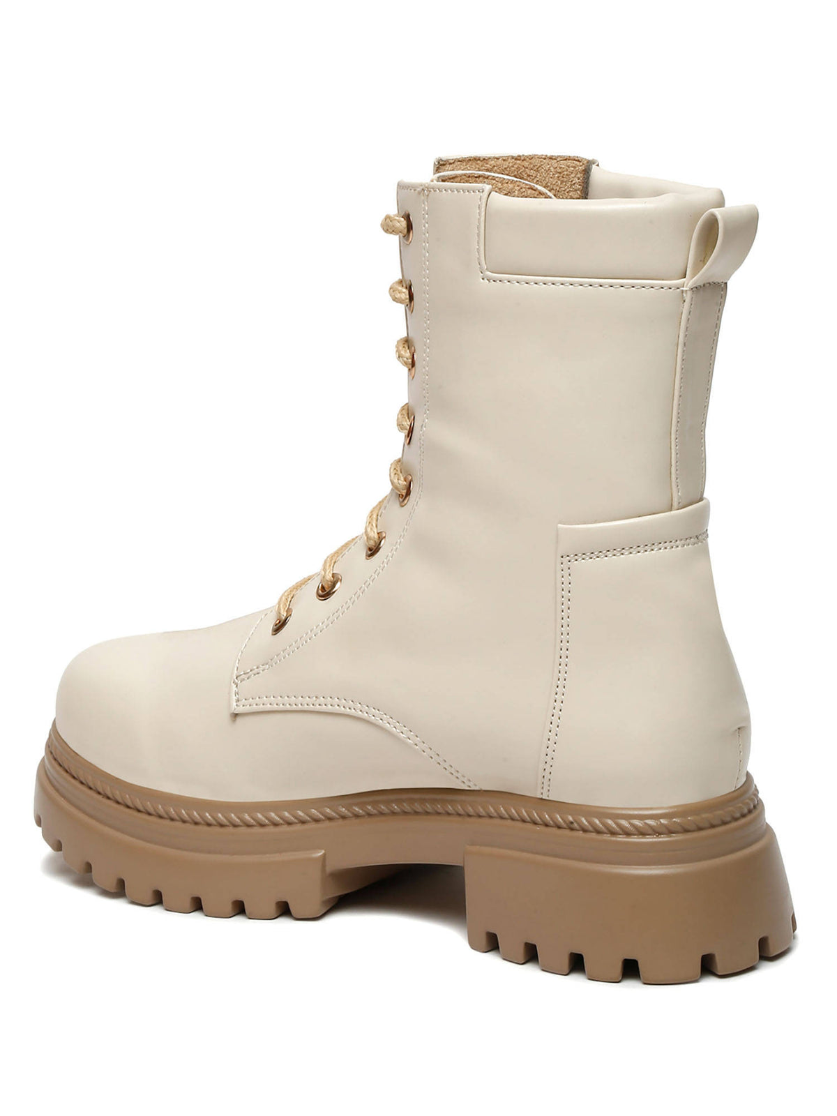 Cream Lace-Ups Brogues Boots | BT61 - view 5