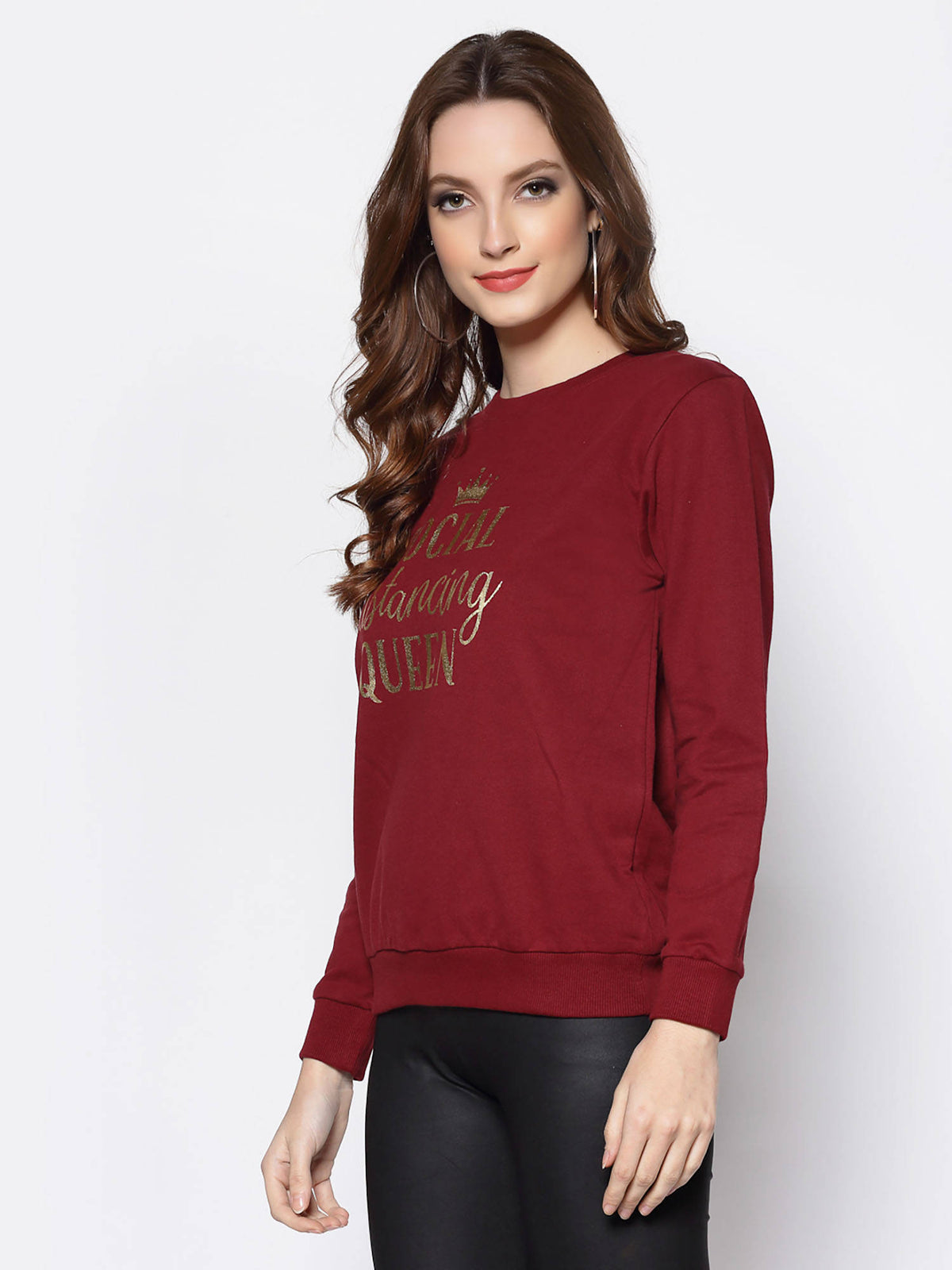 Pink Typography Printed Sweatshirt | SS90 - view 7
