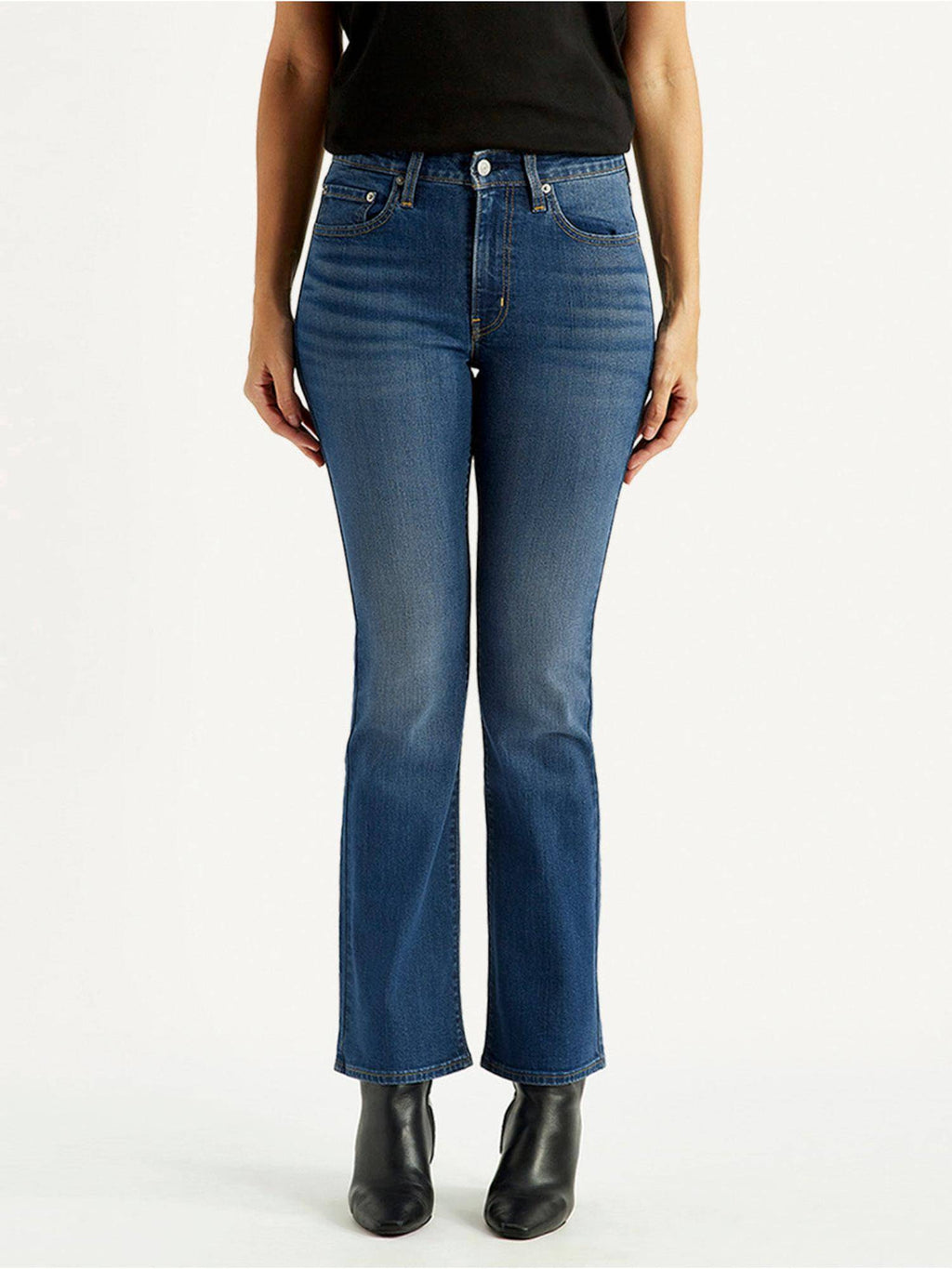 Blue Solid/Plain Mid Waist Jeans | BT10 - view 1