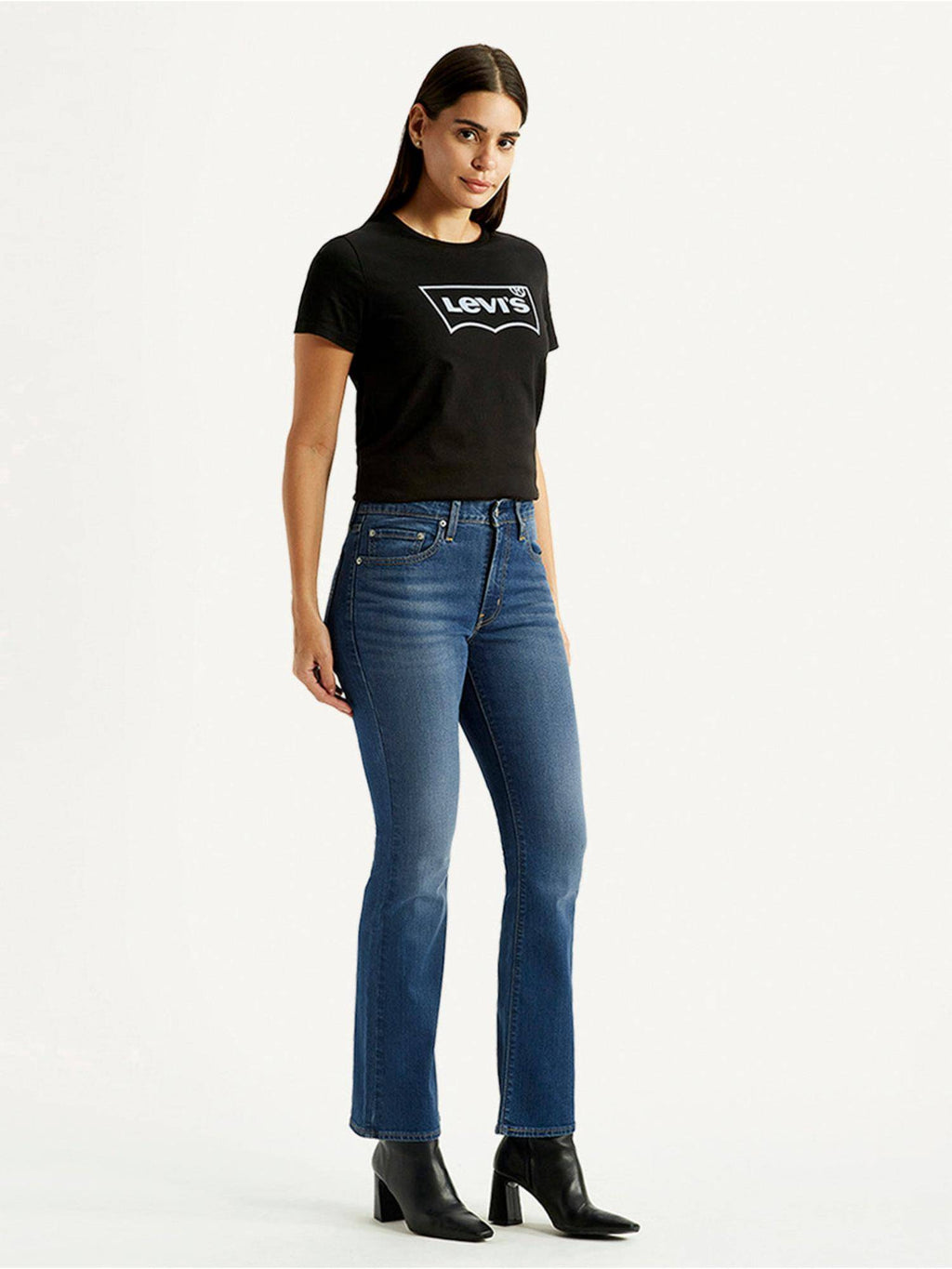 Blue Solid/Plain Mid Waist Jeans | BT10 - view 4